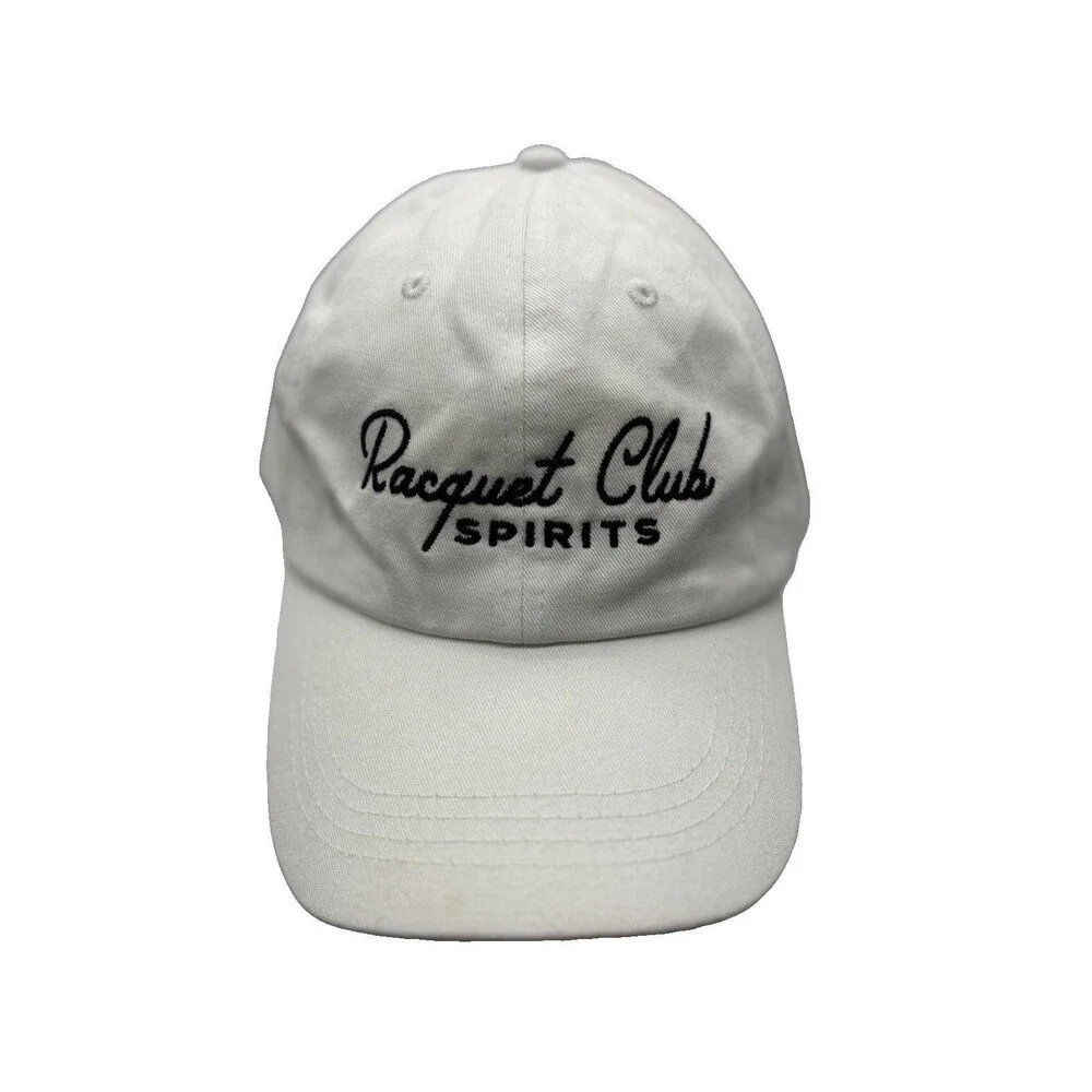 Racquet Club Spirits Hat Off White Cream Dad Cap Cotton Adjustable Palm Springs